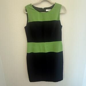 Nine West Suit Separates Women's Sheath Dress Size 8 Green Black Career Office